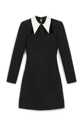 Tie Collar Mini Dress